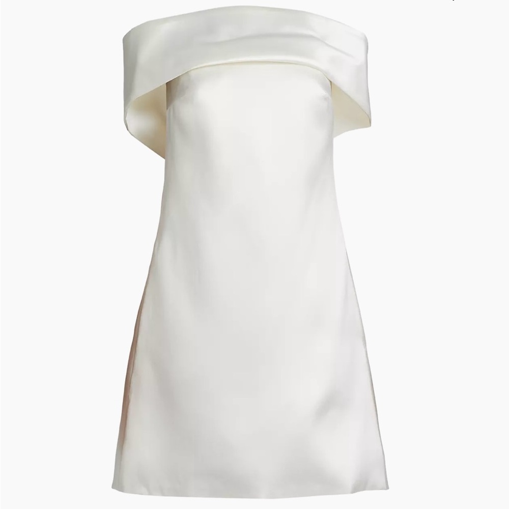Amsale Mikado Off the Shoulder Shift Dress